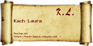 Kach Laura névjegykártya